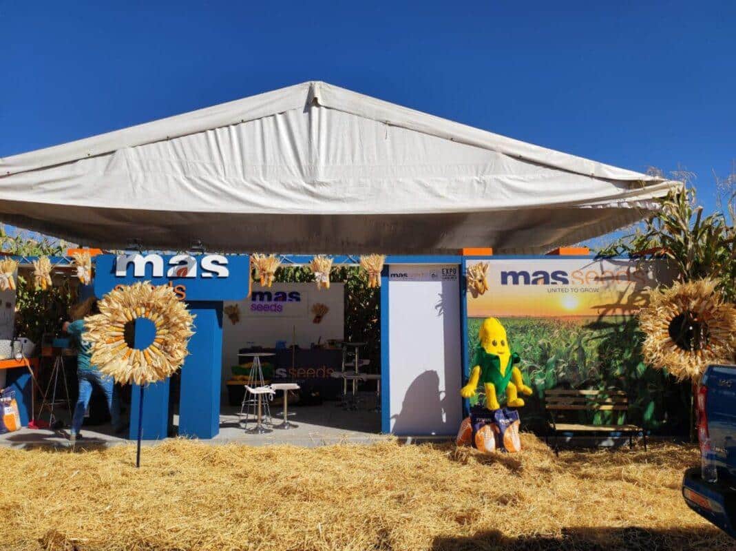 Stand de MAS Seeds diseñado por BIF Digital para Expo Irapuato